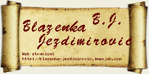 Blaženka Jezdimirović vizit kartica